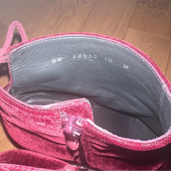 STUART WEITZMAN Gardiner Burgundy Suede Booties Ankle Boots Size 10 Unworn - Picture 10 of 12